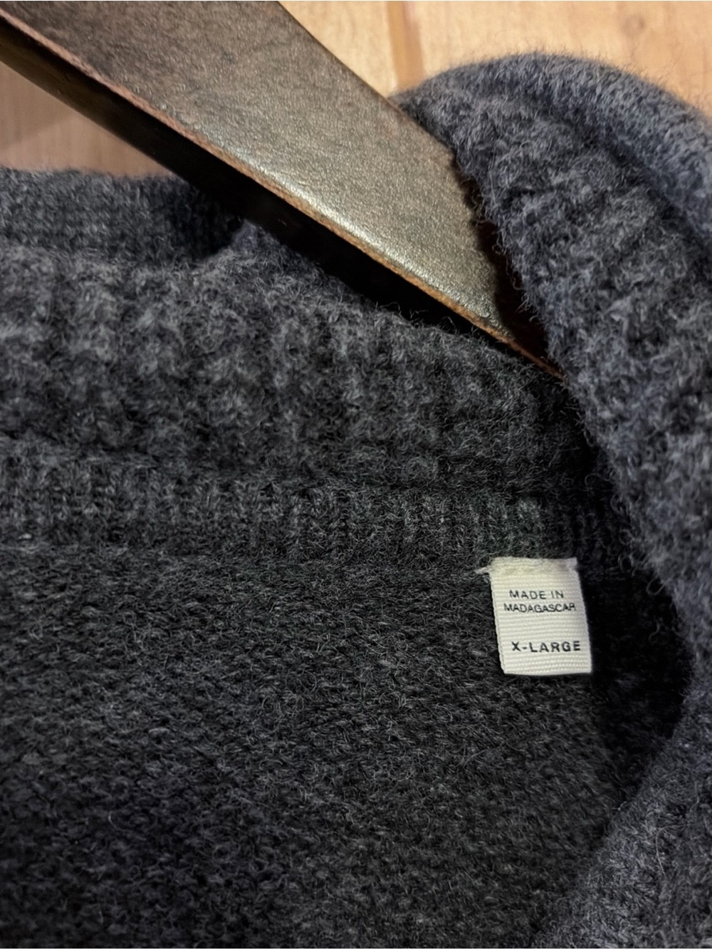 Buck Mason Wool Cashmere Blend Charcoal Loopback Hoodie Sweatshirt XL Luxury - Picture 4 of 11